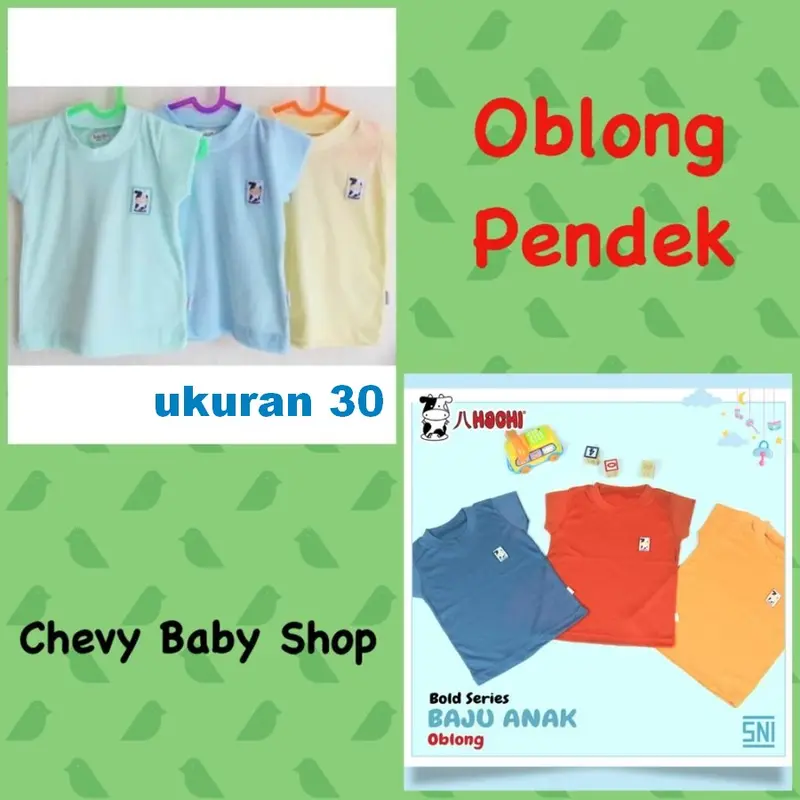 HACHI Kaos Oblong Warna Bayi Anak isi 3 Baju Singlet Pakaian Ukuran 30 0