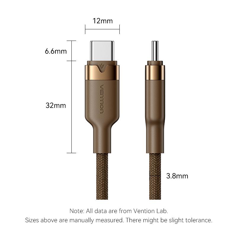 Vention Kabel Data USB Type C to C Male 3A PD 60W Fast Charging