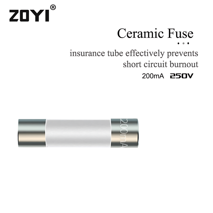 Gambar ZOYI Fuse Keramik Fuse For Multimeter Instrument 200mA 3.5mmx10mm 250V dari House Sparepart Kab. Tangerang Tokopedia