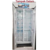 Gambar Kulkas Side by Side MIDEA MDRS710FGF02ID / MDRS 710 FGF 02ID / MDRS710 / MDRS710FG 548 Liter INVERTER Silver Murah GARANSI RESMI MIDEA INDONESIA dari Floren Electronic Kota Administrasi Jakarta Selatan 3 Tokopedia