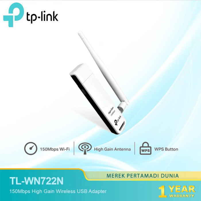 Gambar TP-LINK TL-WN722N Wireless USB Adapter 150Mbps - Garansi 1 Tahun dari Doran Wearable Official Store Kota Administrasi Jakarta Pusat Tokopedia