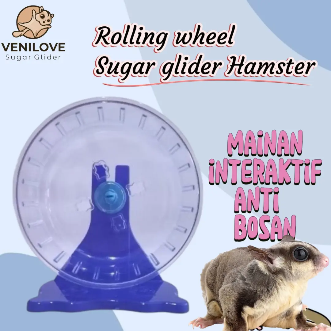 VENILOVE ROLLING WHEEL | MAINAN HAMSTER SUGAR GLIDER | JOGING WHEELS SUGAR GLIDER HAMSTER | SWEET KINCIR HAMSTER SUGAR GLIDER