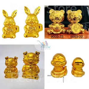 Hiasan Pajangan Celengan Shio Ular Snake Naga Dragon Macan Kelinci Emas Dekorasi Imlek Sincia Chinese New Year