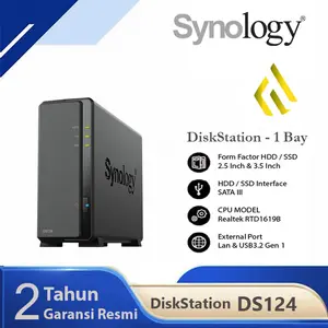 Synology DS124 DiskStation 1-Bay NAS Server Storage Cloud DS 124