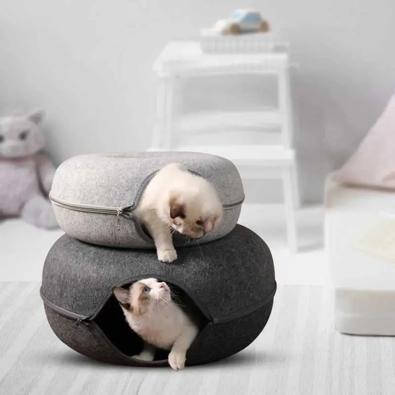 KOZI Tempat Tidur Kucing Mainan Terowongan Cat Donut Tunnel Bed - Q60 8