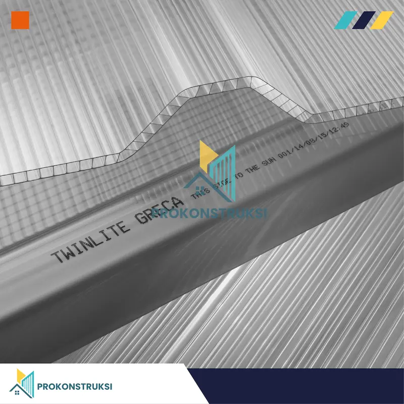 Twinlite Greca Atap Polycarbonate 6mm - Garansi Resmi 15 Tahun 2