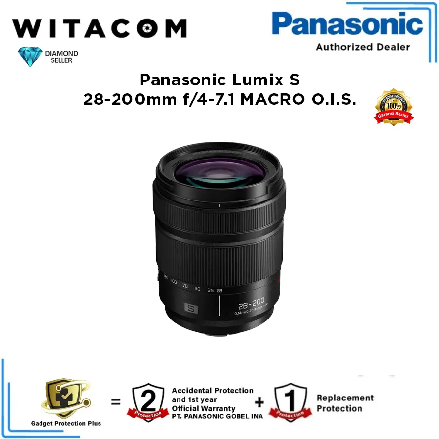 Lensa Panasonic Lumix S 28-200mm f4-7.1 Macro O.I.S. - Garansi Resmi