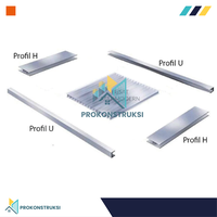 Gambar Profil Penutup Polycarbonate Alumunium - List U 10mm - Warna Silver dari Alderon Polycarbonate Kota Tangerang Selatan 1 Tokopedia