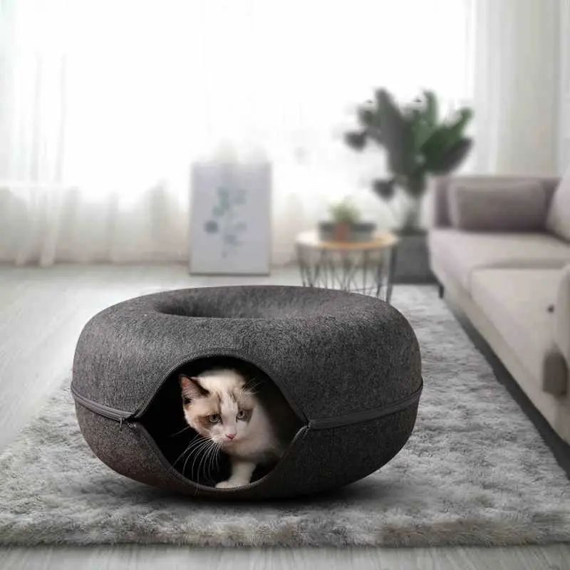 KOZI Tempat Tidur Kucing Mainan Terowongan Cat Donut Tunnel Bed - Q60 7