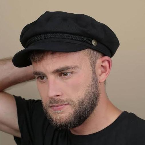 Topi Fiddler Hat Pria Kapten Warna Hitam Polos Ukuran All Size Pelaut ...