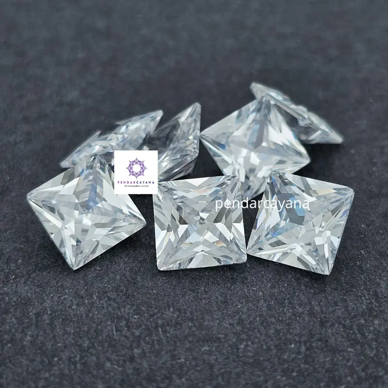 CUBIC ZIRCONIA A3 / AAA 3.25 X 3.25 - 5 X 5 MM SQUARE WHITE / 1 PCS 4