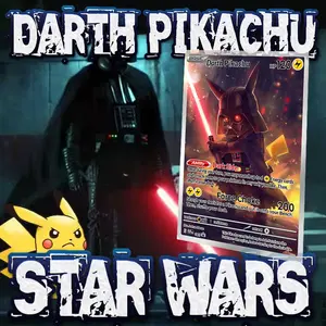 KARTU POKEMON TCG HOLOGRAM STAR WARS - DARTH PIKACHU