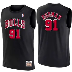 DENNIS RODMAN - CHICAGO BULLS 1995-96 NBA HARDWOOD CLASSICS AUTHENTIC COTTON SLEEVELESS TANK TOP