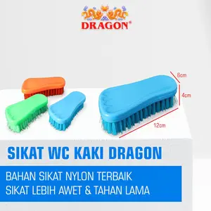 DRAGON Kaki Sikat WC Toilet 12 Cm Pembersih Kamar Mandi Cleaning Brush Serbaguna DRGM-SK346 Warna Random