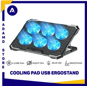 Cooling Pad Laptop Notebook F1 / F2 / F62 / F8 Kipas Pendingin Portable USB Fan Ergostand