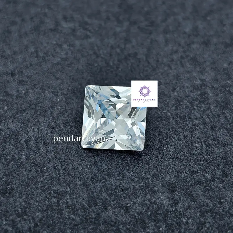 CUBIC ZIRCONIA A3 / AAA 3.25 X 3.25 - 5 X 5 MM SQUARE WHITE / 1 PCS 2