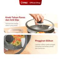 Gambar Cypruz Tutup Panci Stainless Kaca Sillicone Tahan Panas dan Anti Slip - 18 cm dari Cypruz Kitchenware Kota Administrasi Jakarta Utara 2 Tokopedia