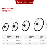 Gambar Cypruz Tutup Panci Stainless Kaca Sillicone Tahan Panas dan Anti Slip - 18 cm dari Cypruz Kitchenware Kota Administrasi Jakarta Utara 5 Tokopedia