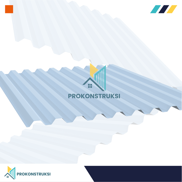 Gambar Alderon RS Atap uPVC Single Layer Tipe Greca (Gelombang Kotak) - 1 Meter Lari dari Alderon Polycarbonate Kota Tangerang Selatan Tokopedia