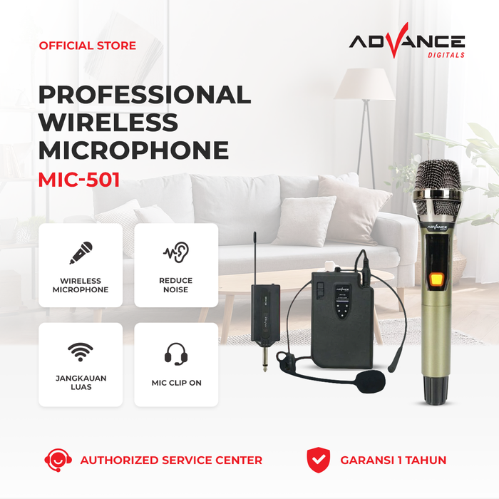 Promo Microphone Advance MIC-501 Mic Call Center Customer Service Clip ...