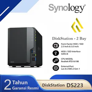 Synology DS223 DiskStation 2-BAY NAS Server Storage Cloud DS 223