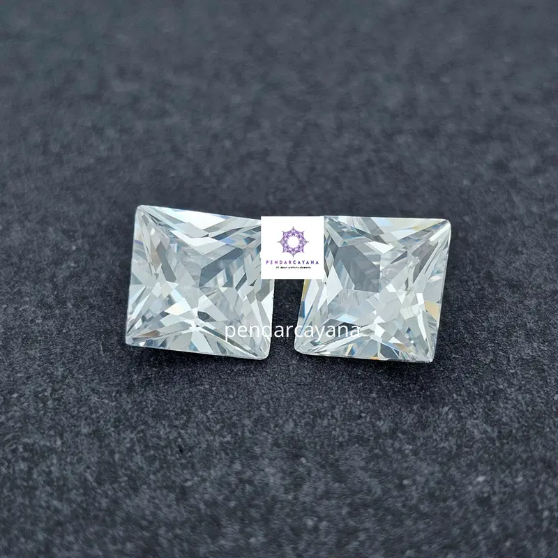 CUBIC ZIRCONIA A3 / AAA 3.25 X 3.25 - 5 X 5 MM SQUARE WHITE / 1 PCS 1