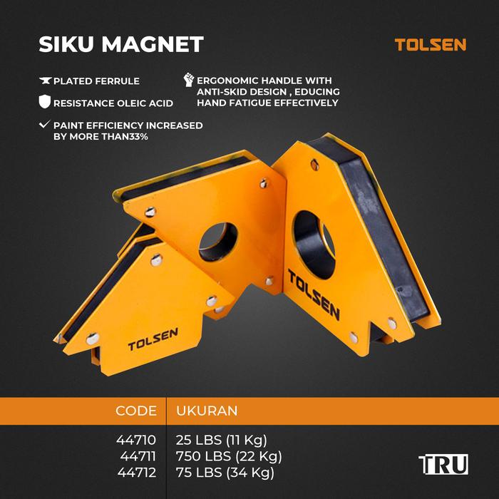 Gambar Siku Magnet Las 25 LBS 50 LBS 75 LBS MAGNETIC WELDING HOLDER Tolsen - 75 LBS (34 Kg) dari Truteknik Kota Tangerang Tokopedia