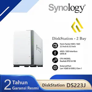 Synology DS223J DiskStation 2-BAY NAS Server Storage Cloud DS 223J