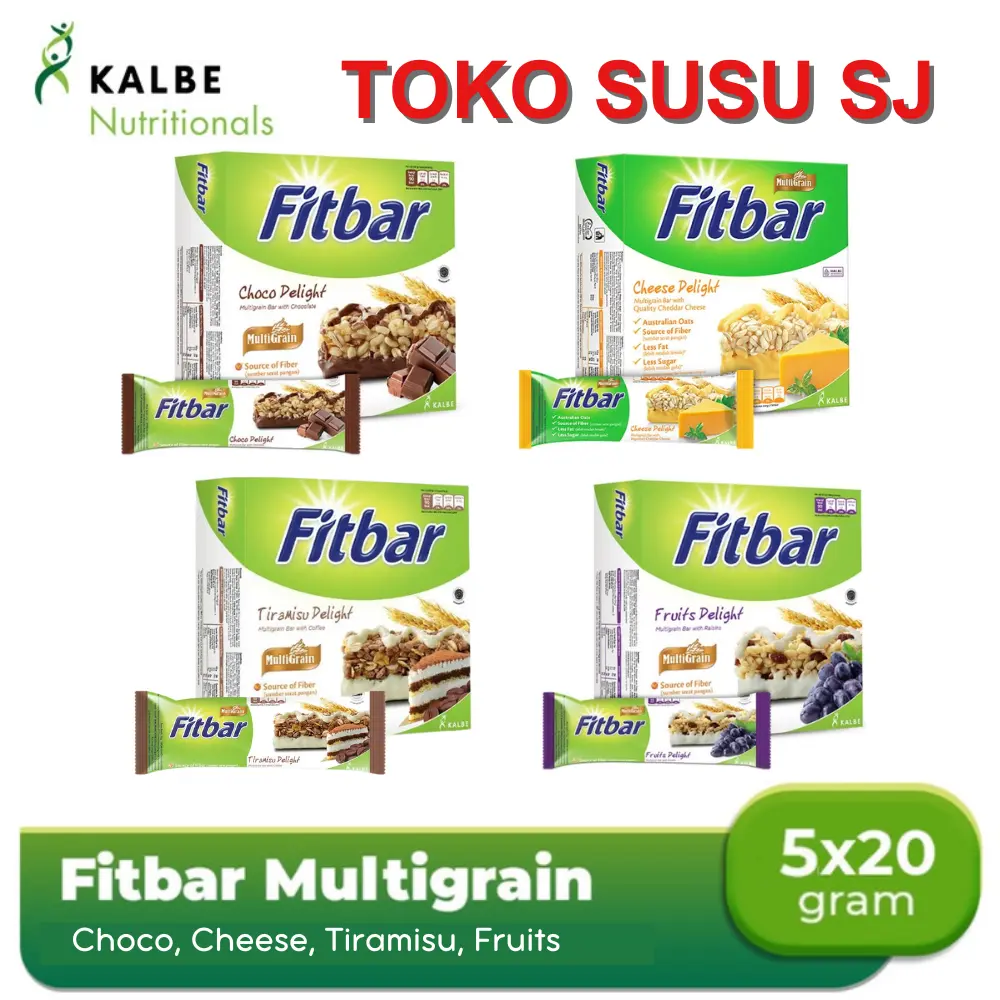 FITBAR MULTIGRAIN 5 X 22 G TIRAMISU FRUITS NUTS CHOCO DELIGHT/ FIT BAR