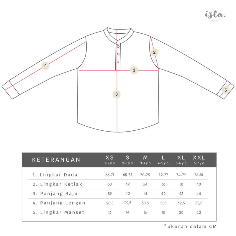 Product Introduction of Isla Little Smith Waffle Henley Neck T-Shirt Long Sleeve - Pakaian Anak Lengan Panjang Unisex - For Kids - Baju Natal 0