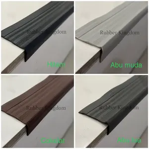 STEP NOSING KARET LIS TANGGA ANTI SLIP HITAM ABU TUA LIST TIPE 1