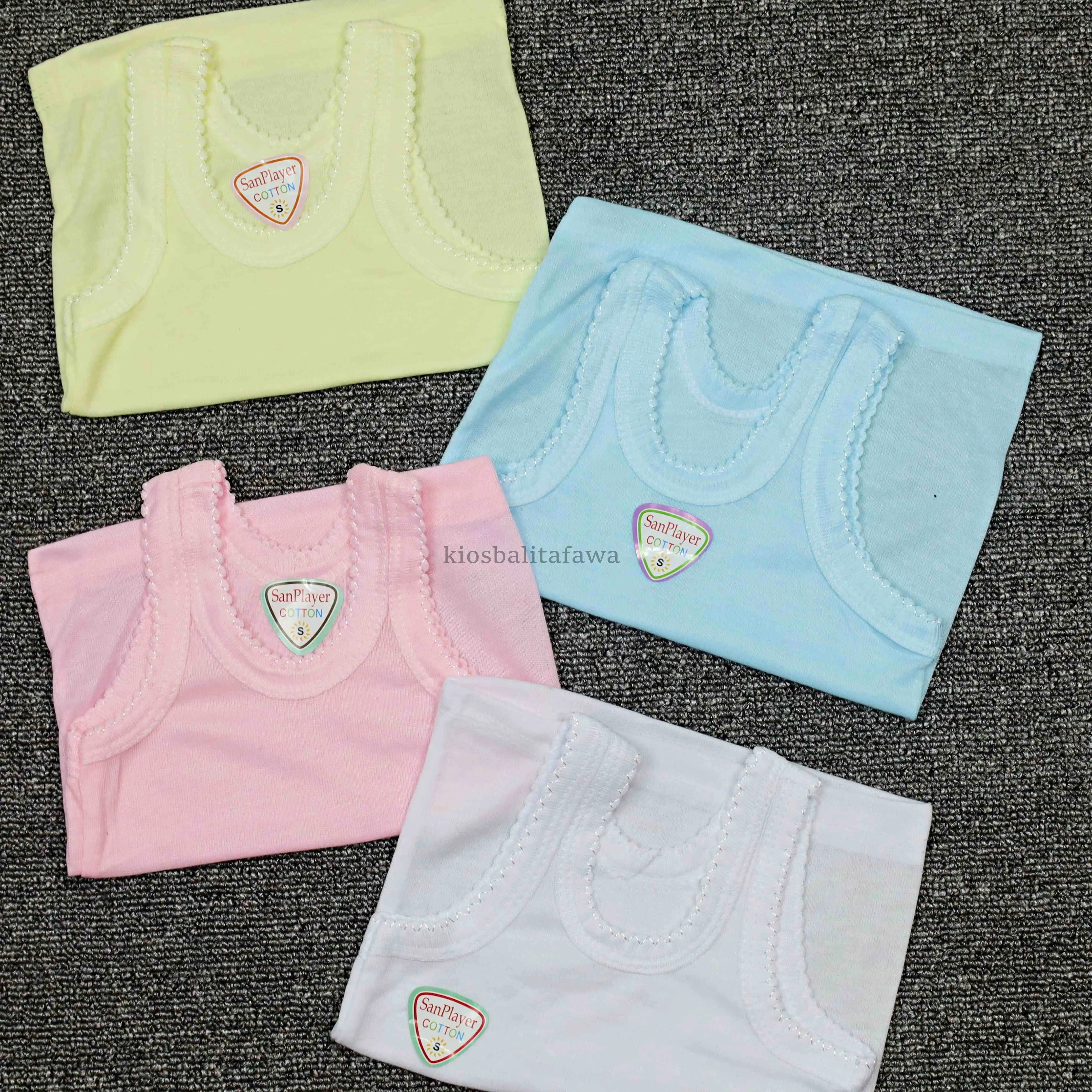 (SATUAN) Singlet Bayi - 7 Tahun / Kaos Dalam Anak Laki Perempuan Katun