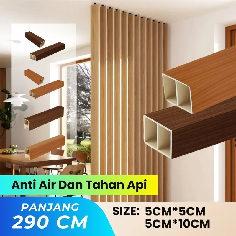 Hollow PVC Partisi dan Plafon Kisi Kisi Sekat Ruangan dan Plafon Indoor 0