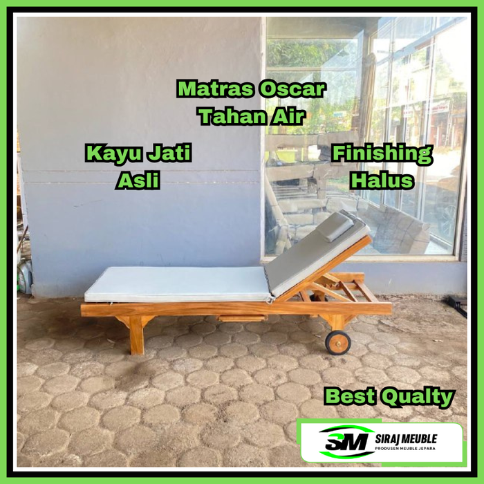Jual Sun Lounger Kursi Kolam Renang Santai Rebahan Kursi Pantai Outdour ...