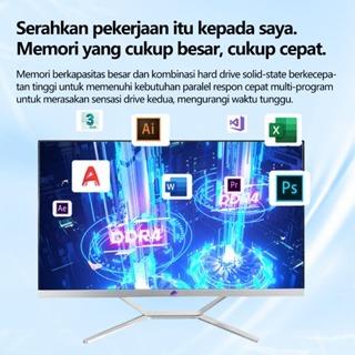 HW Komputer Full PC All-in-One Baru Terbaru HD Super Tipis Intel Core i3/i5/i7 Untuk Rumah, Belajar, Kantor, Gaming dan Hiburan - 19/22/24/27 Inch Curve Gratis Keyboard dan Mouse! . Kemasan karton dan busa Rak Kayu Inklusif.Garansi 1 Tahun. Kabel Layar 3