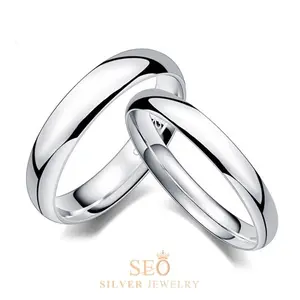 Seo Silver Jewelry - Cincin Couple Perak Tunangan Pria Wanita Simpel Klasik Desain SSJ43