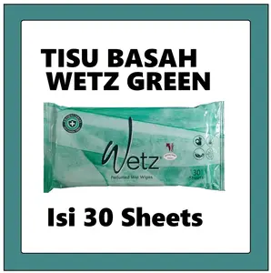 Tisu Basah Wetz Green isi 30 Sheet - Tisu basah Wetz Tissue Wipes
