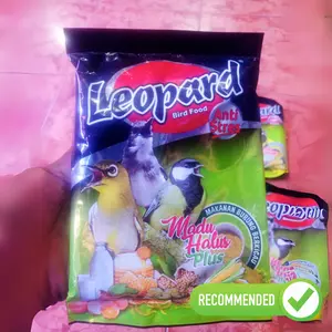 PAKAN BURUNG LEOPARD BIRD FOOD 200 GR MAKANAN BURUNG BERKICAU MADU HALUS PLUS ANTI STRES BISA UNTUK PAKAN LOLOHAN ANAK LOVEBIRD