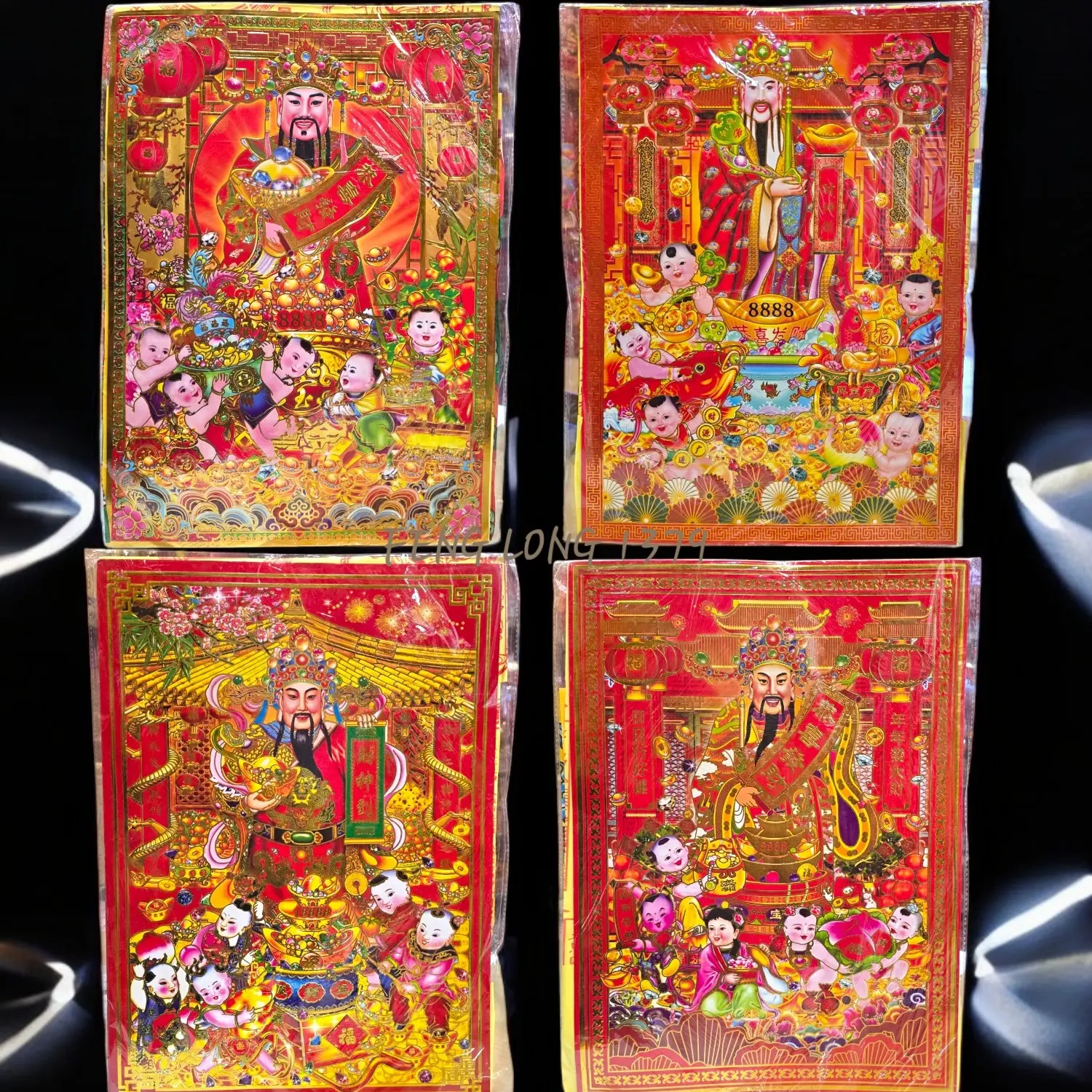 Ciap Cai Shen / Cai Shen Dao Hologram Sembahyang Imlek Dewa Rejeki