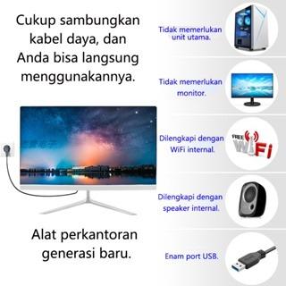 HW Komputer Full PC All-in-One Baru Terbaru HD Super Tipis Intel Core i3/i5/i7 Untuk Rumah, Belajar, Kantor, Gaming dan Hiburan - 19/22/24/27 Inch Curve Gratis Keyboard dan Mouse! . Kemasan karton dan busa Rak Kayu Inklusif.Garansi 1 Tahun. Kabel Layar 2