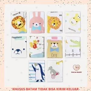 Palm Baby Handuk Bayi Jepang Cotton Tree Motif Lucu Lembut & Serap Tinggi 60cm x 120cm Cocok untuk Kulit Sensitif