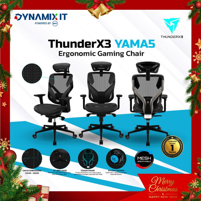 Gambar ThunderX3 YAMA5 Ergonomic Gaming Chair dari DYNAMIX IT Kota Surabaya Tokopedia