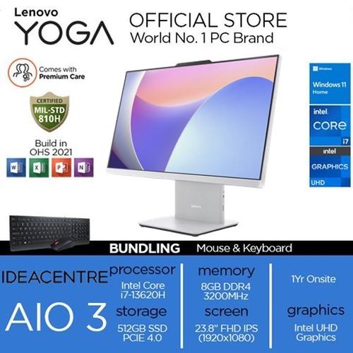 【訳あり/画面割れ】Lenovo Ideacentre AIO 3 24IAP7 Promo Lenovo Ideacentre AIO 3 24IAP7 Intel Core i7 13620H RAM 8GB