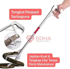 Alat Penjepit Ular Tahan Karat Tongkat Penjepit Barang Jepitan Sampah Bisa Lipat Bahan Stainless Jadi Kecil Pck-12