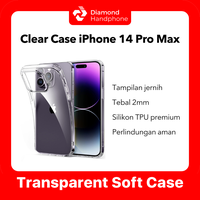 Gambar Case iPhone 14 Pro Max Transparent Bening Anti Kuning Airbag TPU Silikon dari Diamond Handphone Bali Kota Denpasar 1 Tokopedia