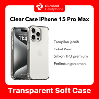 Gambar Case iPhone 15 Pro Max Transparent Bening Anti Kuning Airbag TPU Silikon dari Diamond Handphone Bali Kota Denpasar 1 Tokopedia