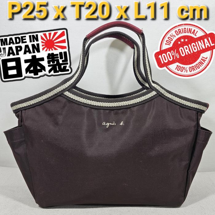 Jual Agnes B voyage authentic japan tote hand bag nylon mix