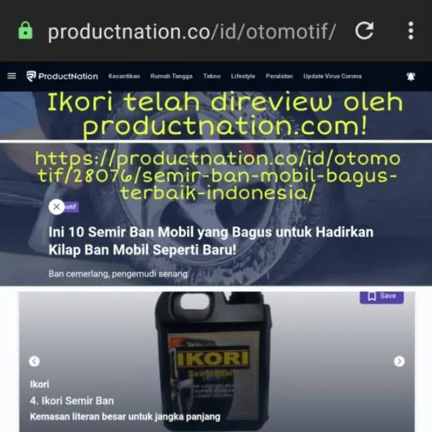 Semir Ban Ikori 5 Liter Murah Dan Original Hitam Wet Look Dan Kinclong Murah!!!!!! 4
