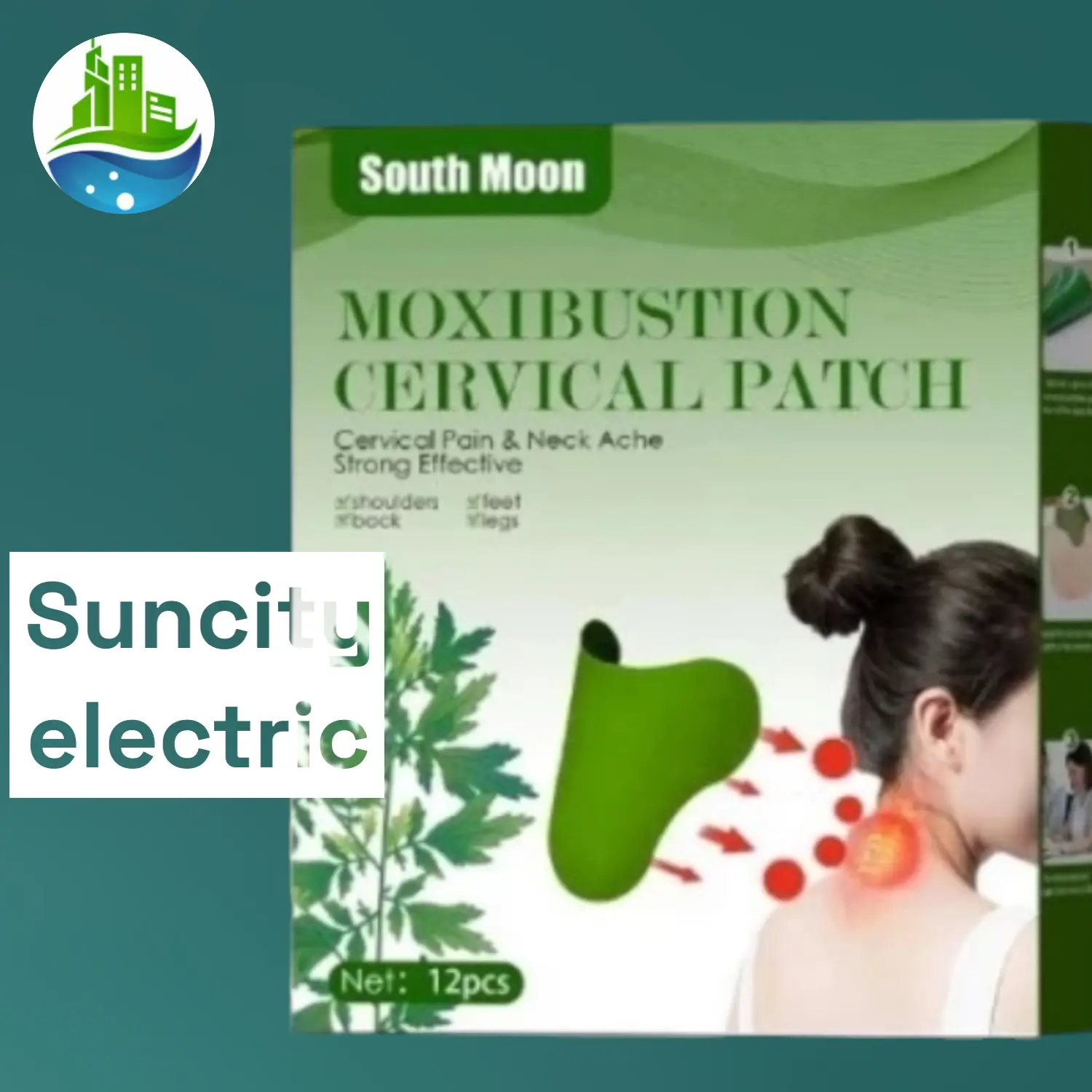 Koyo Nyeri Leher Pundak 12 Pcs Moxibustion Cervical Patch South Moon