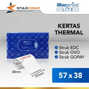 Blueprint Lite 57x38 Kertas Thermal Papper 57X38mm Nota Kasir per 1 Roll